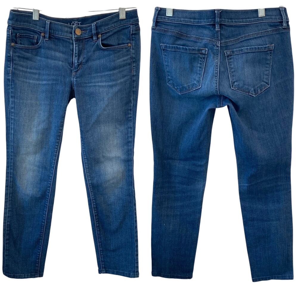 ANN TAYLOR LOFT Modern Skinny Jeans Medium Blue Wash Size 6 Petite